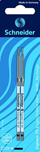 Schneider skrivverktyg kulspetspenna Express 75, dokumentätt, M, svart, 2 blisterkort
