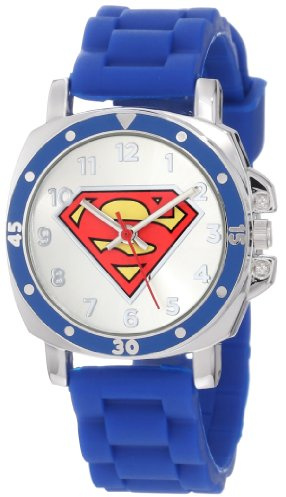 Accutime Superman Kids' SUP9012 Superman Logo Watch with Rubber Band
