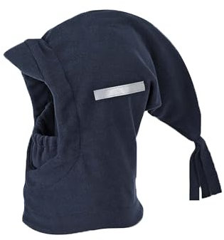 Sterntaler Schalmütze aus Microfleece - praktische Unisex Mütze mit Schirm - regulierbarer Mund- und Gesichtsschutz - gefüttert mit weichem Microfleece - marine, Größe 51