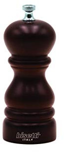 Bisetti Art. Code-61503 Roma Walnut Stained Beech Wood Pepper Mill, Dark Brown, One Size