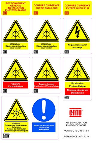 kit de signalisation - photovoltaique - catu at-7010