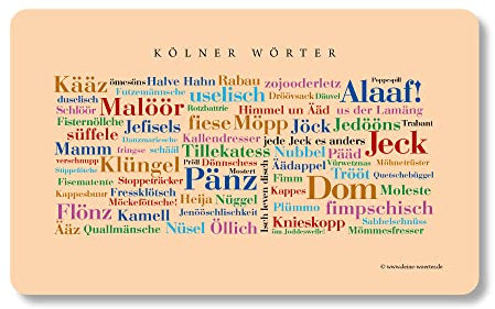 Frühstücksbrettchen Kölner Wörter