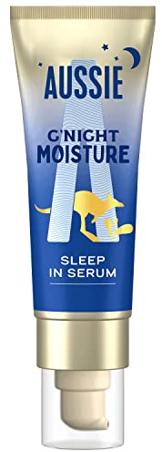 Aussie G'night Moisture Sleep In Hair Serum - Overnight Repair Treatment - 70ml - For Dry, Damaged Hair - Pump Bottle - 8-hour Active Formula, Deep Conditioning Hair Treatment