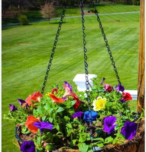 TD TDHS 2 x Black Metal Hanging basket chain 21 3 point strands Garden Plants Pots Victorian Garden UK