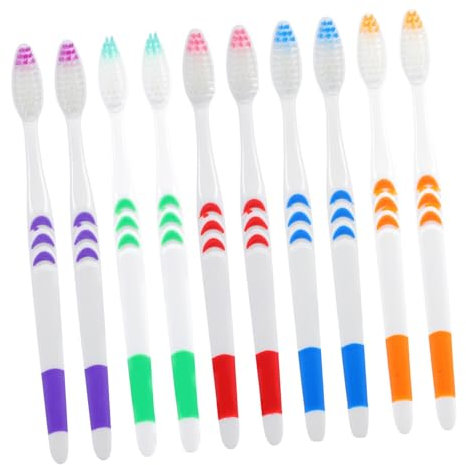 GLEAVI Tragbare Einwegzahnbürste 10 Stück Soft Borsten Für Sanfte Mundpflege Ergonomischer Griff Für Reisen Und Hotels Zahnpflege Werkzeug Für Frischen Duft