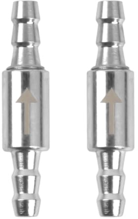 Set di Valvole di Non Ritorno in Acciaio Inox per Acquario, 2 Pezzi, 3.6mm, Tubo dell'Aria & Impianto CO2, Adatto per Tubi d'Aria da 4-6mm
