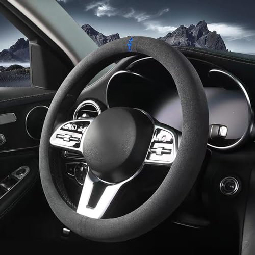 Carodi Coprivolante universale 15 pollici, in pelle microfibra traspirante, antiscivolo, confortevole, caldo in inverno e fresco d'estate, verde (nero + blu)