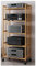 DVD-Player-Ständer aus Holz mit 5 Ebenen und beweglichem Plattenspielerhalter, Medienwandeinheit für Wohnzimmer und Büro, Audio-Rack-Turm für Stereoanlagen, Eckregale, Organizer, 158 cm Höhe, 80 cm