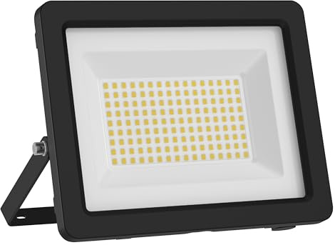 OSRAM LED-Flutlicht mit Energieeffizienzklasse A, schwarzes Aluminiumgehäuse, 24.5 W, 4600 lm, für Außenanwendungen, kompaktes Design, leichtes Gewicht, einfache Montage, LED nicht austauschbar