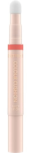 Catrice Colour Cushion Juicy Lip Oil 020 Gloss Angeles, Orange, sanfte Farbabgabe, pflegendes Lippenöl, einfach aufzutragen, nicht klebend, 1,8 ml
