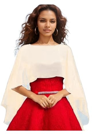 IKFGTJRE Bolero de Gasa Capas de boda for mujer, chaquetas gasa, chal, bolero, largo y chales(Champagne)