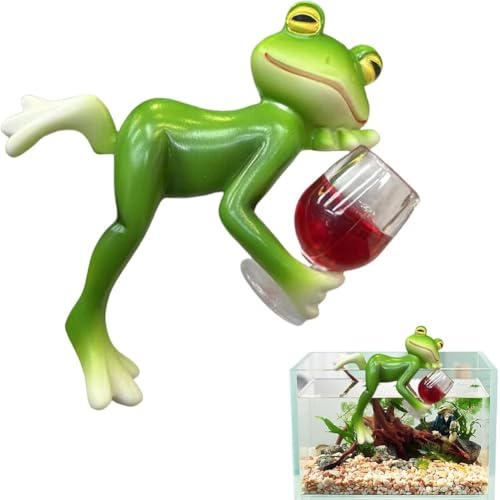 KMFASVX Figurines décoratives de Jardin en Forme de Grenouille,Décoration Grenouille pour Bord de Pot de Fleurs, Figurine Grenouille Amusante en Résine,10x10cm