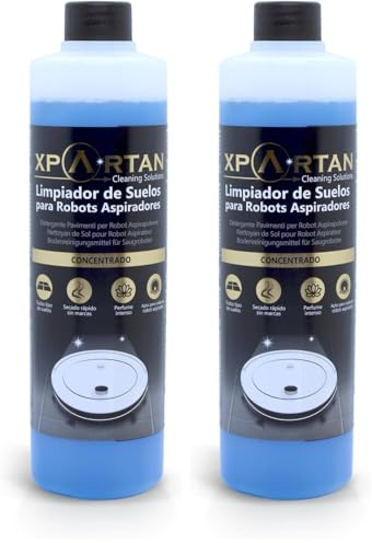 Xpartan Clean | Nettoyant sols Multisurfaces pour Robots Nettoyeurs | Concentré et Parfumé pour tous les Robots et toutes les Marques| (Lot de 2)