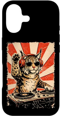 Custodia per iPhone 17 DJ Luchs - Mixer con cuffie, stile retrò, vintage, per feste, discoteca