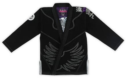FAR2FEAR Master The Skies BJJ Gi for Men – 450GSM Pearl Weave Jacket & 10oz Twill Pants – Pre-Shrunk Brazilian Jiu Jitsu Kimono with Embroidery (A2L)