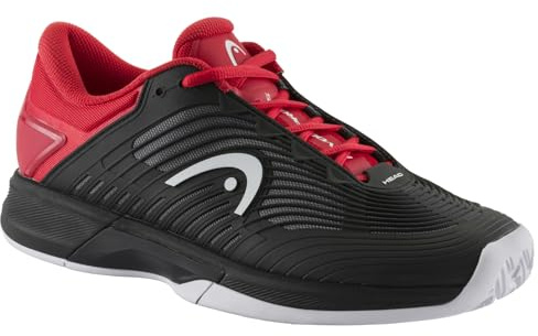 HEAD Revolt Pro 4.0 Clay Men Tennis Shoe, Black/Red, 11.5