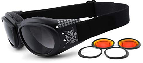 King Kerosin KK175 Sonnenbrille (Black/Mat,One Size)