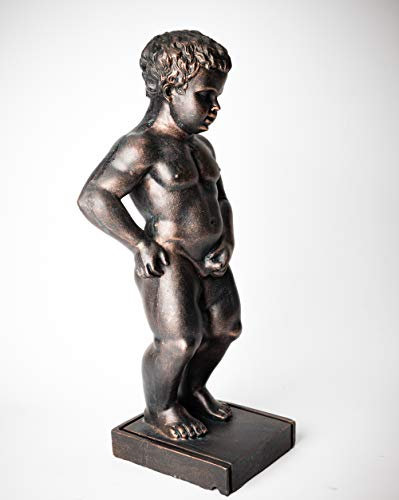 Eco Solaray 40cm Brussels Boy Pond Spitter Statue Fountain Garden Decor Water Feature by Primrose