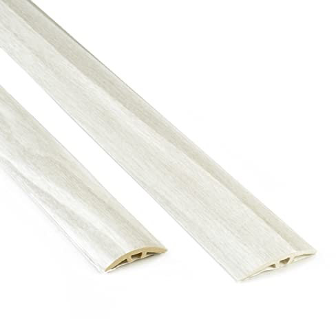 DQ-PP Übergangsprofil PVC | Eiche Country | 40 mm | 90 cm | selbstklebend | Profil | Türleiste | Für Bodenbelag, Laminat, Vinyl | Windschutz | Übergangsleiste