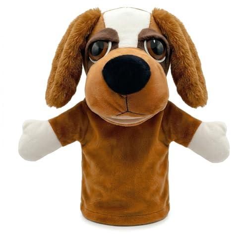 LOMTRATS Marionetas de Mano de Animales con Boca Abierta móvil para niños, Lobo, león, etc Contar Historias, enseñar, Preescolar, Regalos de cumpleaños