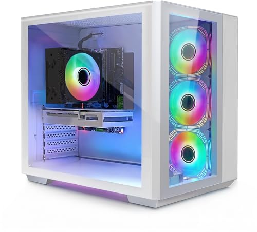 STGsivir Gaming PC, GeForce RTX 3050 6GB GDDR6,Ryzen 5 5500 bis zu 4.2 Ghz,32G DDR4,1TB SSD,WLAN 6,BT5.0,RGB Lüfter x3,Windows11 Pro,Gamer PC Computer Desktop