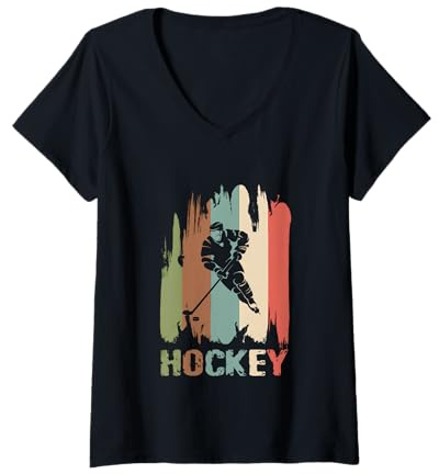Donna Maglietta da Hockey, Camicia da Hockey per Ragazze, Camicia da Hockey per Uomo Maglietta con Collo a V