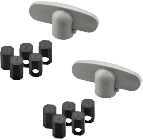 H 3885 Tee Window Crank Handle Operator Handle for Andersen Crank Handle,3/8 T-Window Crank Handle Replacement Sizes 9/32 inch, 5/16 inch, 3/8 inch 11/32 inch(2 Pack Gray)