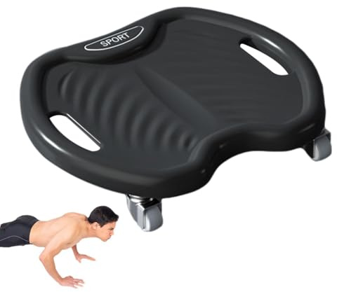 Rodillo abdominal | Ejercicio ab Wheel | Rueda de desplazamiento 360° con cuatro ruedas y amortiguador de agarre curvado para el desarrollo muscular