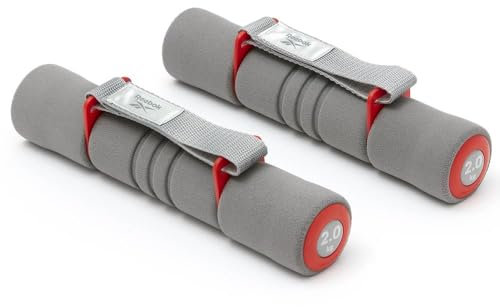 Reebok Unisex-Adult Dumbbells Softgrip Hanteln, Rot, 2 kg
