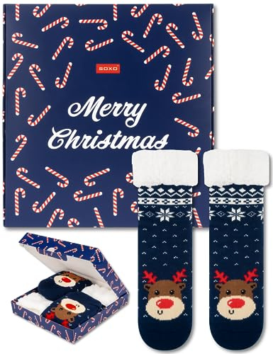 soxo Socktofflor Strumpor Dam Christmas Kvinna Julklapp Roliga Julklappar Funny Socks Jul Gift 35-40