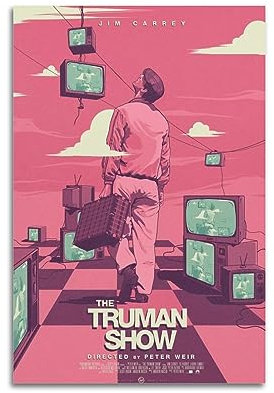 VZRSQZK Filmposter The Truman-Show, dekoratives Gemälde, Leinwand-Wandposter und Kunstdruck, modernes Familienschlafzimmer-Dekor-Poster, 20 x 30 cm