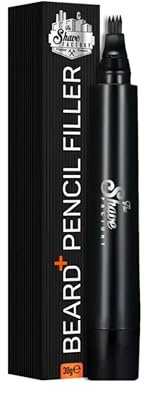 The Shave Factory Relleno de lápiz para barba - Cobertura precisa y aspecto de barba completa, complementa la calvicie y las áreas delgadas en tu barba para una barba perfecta y completa