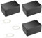 Lot de 3 boîtes de dérivation étanches IP66 - Noir - 100 x 68 x 50 mm