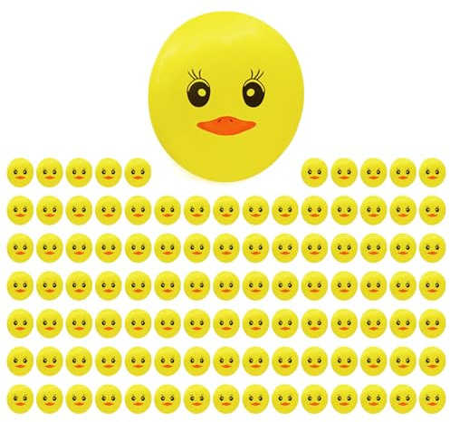 KSBBHDS 100 Piezas De Dibujos Animados De Pato, Lindos Globos De Látex, Juguetes para Niños, Decoraciones De Fiesta.