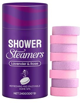 Gifts for Women Shower Steamers Aromatherapy, Essential Oil Shower Steamers 6 Packs, Gentle Cleansing, Moisturizing, Long-Lasting Fragrance, SPA Stress Relief (D)