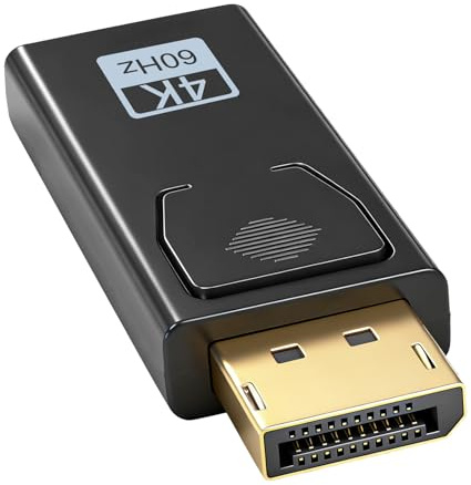 Ticenpe 4K Displayport till HDMI-adapter, enkelriktad DP till HDMI 4K@60Hz/2K@60Hz/1080P@120 Hz, adapter Displayport till hdmi kompatibel med Dell, HDTV, Projector, bildskärm, AMD, GPU, NVIDIA