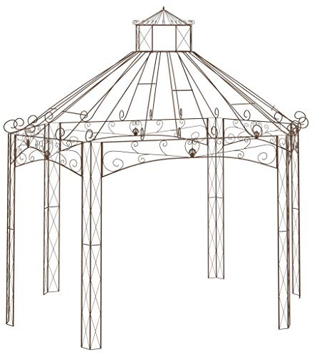 Generico Padiglione da Giardino Marrone Anticato 400x258x378 cm in Ferro,Baldacchini e Gazebo