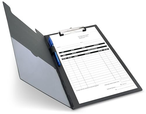 Rapesco VFDCB0B3 Klemmbrettmappe mit Einsteckfach, A4+, Schwarz