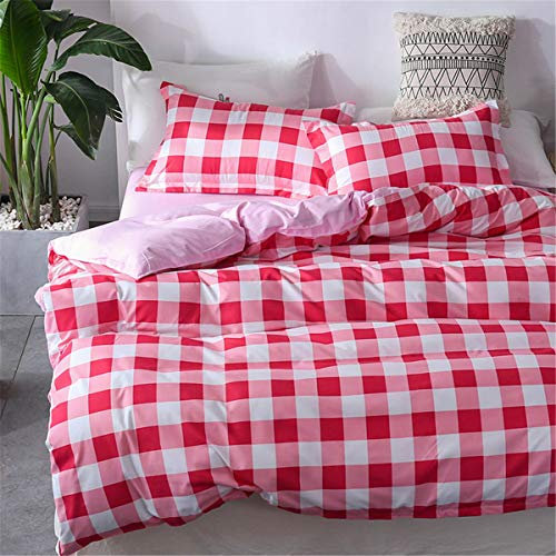 Odot Bettwäsche Bettbezug Set 3 TLG, Bettwäsche-Set 3 Teilig Britischer Stil Mikrofaser Wende Weiche Atmungsaktive mit Bettbezug Kissenbezüge Babybett Mädchen Junge (220x240cm,Einzigartig)