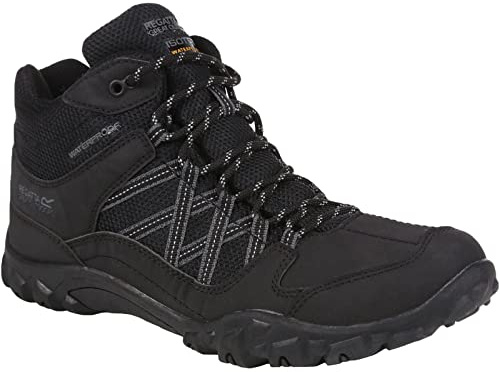 Regatta Mens Edgepoint Mid WP Black/Granit EU44/UK9.5