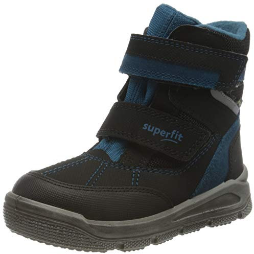 Superfit Jungen MARS warm gefütterte Gore-Tex Schneestiefel, SCHWARZ/BLAU 0000, 34 EU