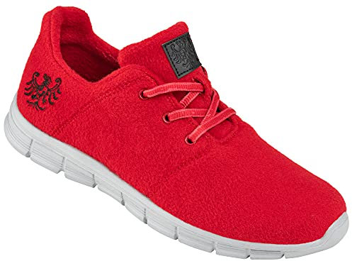 Tiroler Loden Merino-Sneakers, Bequeme Turnschuhe für Frauen & Männer, geruchsneutral, warme Schuhe mit schrittdämpfender Sohle, Gr. 37-46