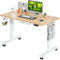 MAIDeSITe Höhenverstellbarer Schreibtisch (120 x 60 cm) Einfache Montage Computertisch Höhenverstellbar Elektrisch mit 4 Memory-Steuerung und Memoboard und 360°Rollen Schreibtisch SN1