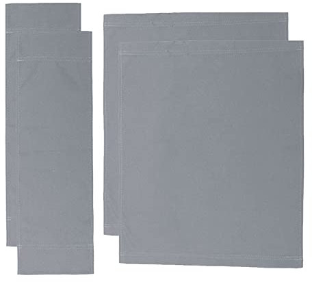 TBACW 2 Set (4 Stück) Regiestuhl Leinwand Ersatzbezüge Kit für Regisseure Stühle Filmstuhl Ersatz Leinwand Oxford Tuch für Regiestuhl (grau)