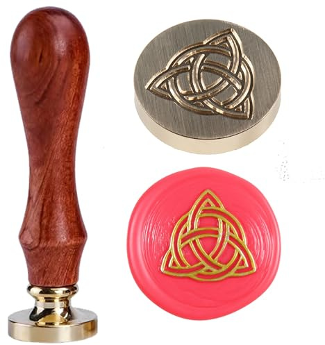 Keltisk knut Triquetra vaxförsegling stämpel keltisk trinity knut sigillvax stämplar oändlighetssymbol för oändlig kärlek lycka lycka amulett irländsk häxkonst wiccan magisk stämpel varg vintage