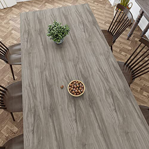 VaryPaper Papel Pintado Madera Gris Marrón Papel de Pared Autoadhesivo 40cmx200cm Vinilos Para Muebles Papel Adhesivo Para Encimera Papel Adhesivo Para Armarios Dormitorio Papel Adhesivo Decorativo