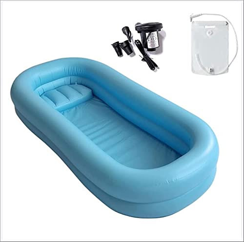 FOOJO Aufblasbare Badewanne für Erwachsene mit Luftpumpenbad im Bett, für behinderte, ältere, bettlägerige oder verletzte Patienten