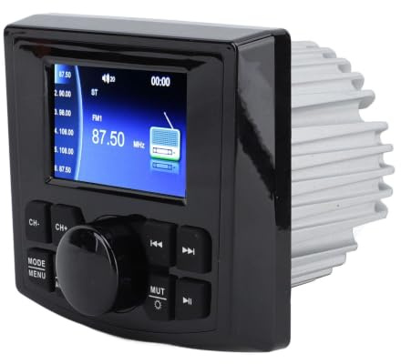 Bluetooth Marinradio, DC12V Bluetooth MP5-spelare Vattentät Multifunktionell Marin Ljudspelare med Pekskärm för Båtar Yachts Husbilar Lastbilar