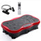 COSTWELL Vibration Plate Exercise Machine Whole Body Workout Vibration Fitness Platform Vibrating Exercise Board for Weight Loss. Home Gym Training Equipment with Resistance Bands. (RED)