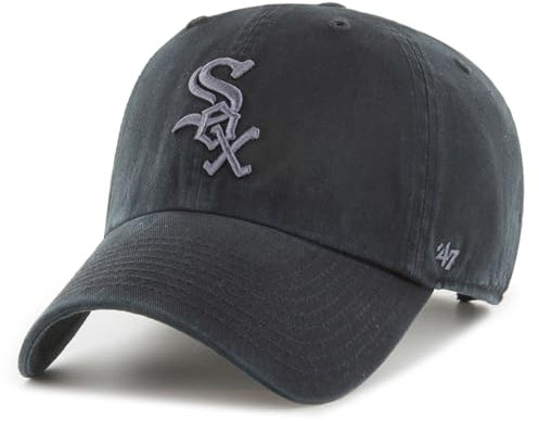 '47 Chicago White Sox MLB Loop Label Clean Up Schwarz Verstellbare Cap One-Size